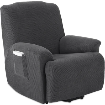 Afbeelding van TIANSHU Fauteuilhoes, 1 zits, jacquard, elastische overtrek voor relaxstoel, grijs