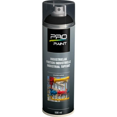 Afbeelding van Pro paint industrie lak deklaag 500 ml, diepzwart, 9005 mat