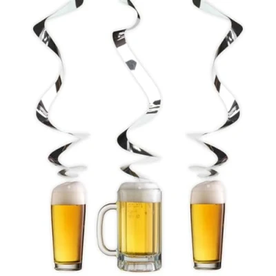 Afbeelding van Folat Spiraal Hangdecoratie Bierfeest 3 stuks