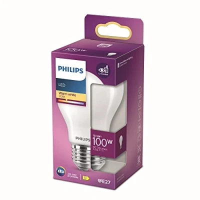 Afbeelding van Philips Ledlamp, warmwit, E27 100 W, mat, energiezuinige ledverlichting