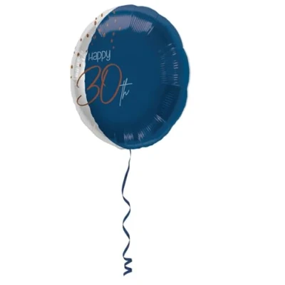 Afbeelding van Folat Folieballon 30 Jaar Elegant True Blue 45cm