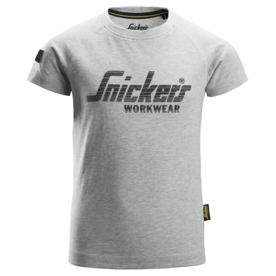 Afbeelding van Snickers 7514 Junior Logo T shirt Grijs Melange/