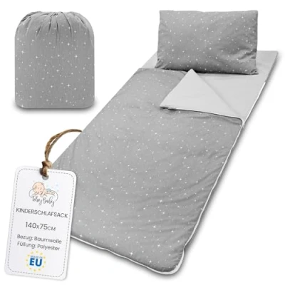 Afbeelding van Kinderslaapzak met kussen en ritssluiting voor baby&#039;s van 3 tot 7 jaar, 140 x 75 cm, binnenslaapzak kleuterschool, Melkweg.