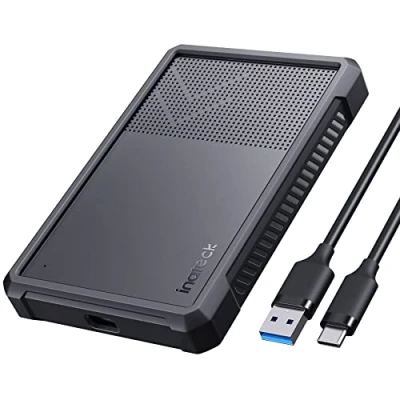 Image de Inateck USB 3.2 Gen 2 Boîtier pour Disque Dur, 2.5 Pouces SSD et HDD, Jusqu&#039;à 6Gbps, avec UASP