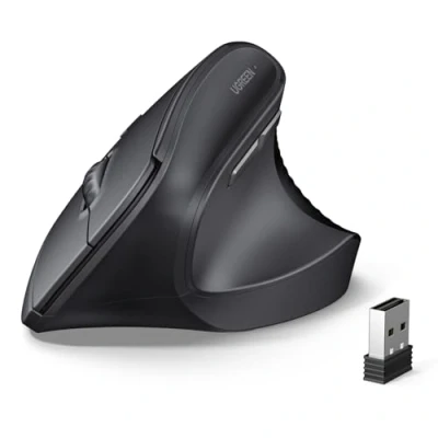 Image de UGREEN Souris 2.4G &amp; Bluetooth 5.4 Verticale Ergonomique Sans Fil 1000/1600/2000/4000 DPI 6 Boutons Compatible avec Windows/Mac OS