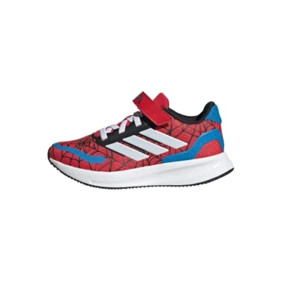 Afbeelding van adidas Performance Spiderman EL Hardloopschoenen voor op de weg kinderen, Maat: 30.5, Pure ruby ftwr white bright blue Kunststof/ textiel