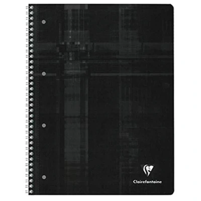 Image de Clairefontaine Studium A4 Plus 82510C Cahier à spirale 160 pages unies détachables perforés 4 trous 90 g 22,5 x 29,7 cm (Coloris Aléatoire)