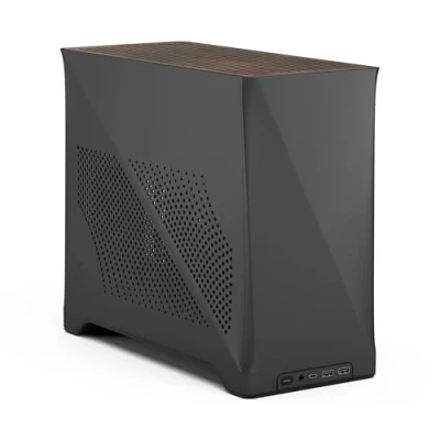 Afbeelding van Fractal Design Era 2 grijs SFF Mini ITX aluminium, hout geen voeding (SFX, SFX L) 2x USB 3.0 1x 3.2 Gen 2x2 Type C