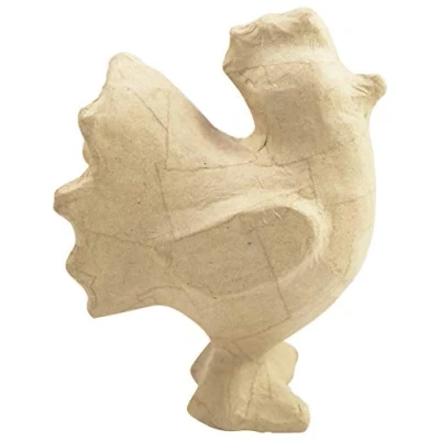 Afbeelding van Décopatch SA204C Een houder van bruin papier maché, 12 x 7,5 15,5 cm, haan