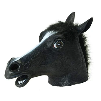 Afbeelding van Zwart manenmasker voor volwassenen, ideaal vrijgezellenfeesten.