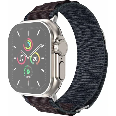 Afbeelding van imoshion Nylon Alpine bandje voor de Apple Watch Series 1 t/m 10 / SE Ultra (2) (44/45/46/49 mm) Indigo