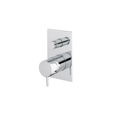 Afbeelding van Waterevolution Flow inbouw douchemengkraan met 2 uitgangen chroom T132BBQPR TEC box