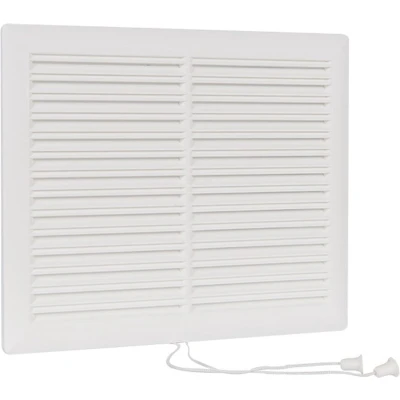 Afbeelding van Nedco afsluitbaar ventilatierooster De Luxe 250x200mm met trekkoord kunststof wit