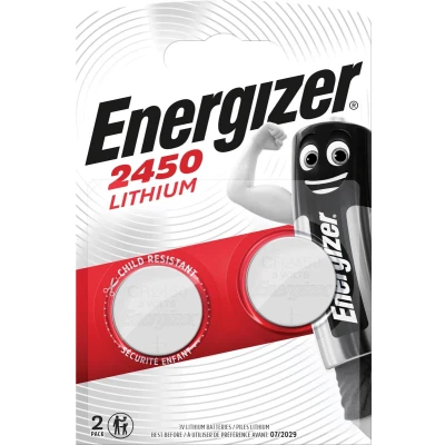 Afbeelding van Energizer knoopcel CR2450, blister van 2 stuks knoopcellen