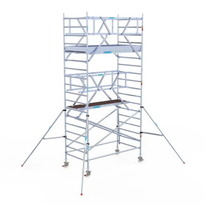 Afbeelding van Professionele alu rolsteiger 135x250x6.20m werkhoogte incl. dubbele voorloopleuning