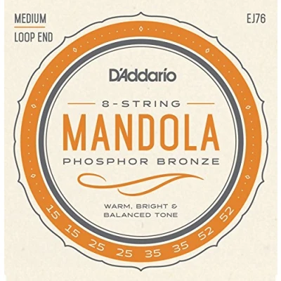 Image de D&#039;Addario Phosphor Bronze EJ76 15 52 Jeu de cordes mandole