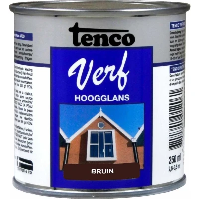Afbeelding van TencoVerf Dekkend Hoogglans Bruin 0,25L