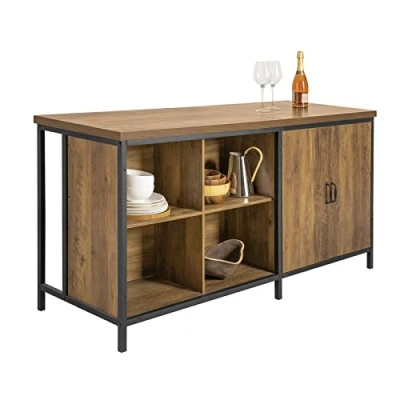 Afbeelding van SoBuy KNL01 F Centraal keukeneiland, keukenkast, opbergbuffet, keukenkast met meerdere vakken, 2 deuren, 4 170 x 60 89 cm,