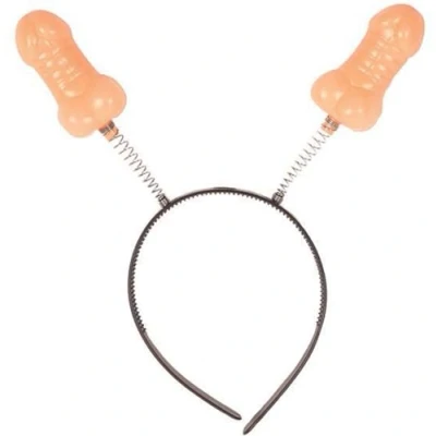 Afbeelding van New Age Devi Vrijgezellenfeest Dames 5 Stuks Grappige Piemel Hoofdband Beige Penis Tiara