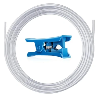 Afbeelding van YOOPAI 5 m PTFE Teflonbuis met cutter, binnendiameter 2,5 mm x 4 OD 3D printer, voor Bambu Lab A1/A1 mini/P1P/P1S/X1C Creality K1/K1 Max/Ender 3 V3 (wit)