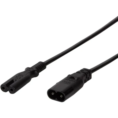 Afbeelding van LogiLink Stroom Verlengkabel [1x Apparaatstekker C8 1x Apparaatbus C7] 2.00 m Zwart