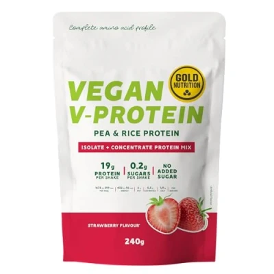 Afbeelding van GoldNutrition V Protein Strawberry 240 gram