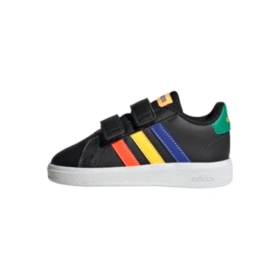 Afbeelding van adidas Originals Grand Court 2.0 CF I Sneakers laag voor kinderen, Maat: 23.5, Nero Leer en imitatieleer