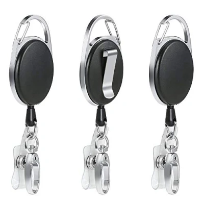 Afbeelding van Vicloon Sleutelhanger Yoyo intrekbaar, lengte 68,5 cm, met versterkte veer en duurzaam koord, voor identiteitskaarten sleutelhanger, riemclip spanhaak