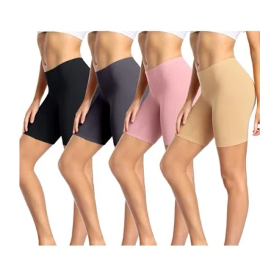 Afbeelding van wirarpa Fietsonderbroek voor dames, hoge taille, katoen, S 5XL, zwart/donkergrijs/beige/roze, M