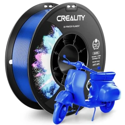 Afbeelding van CREALITY PETG filament voor 3D printers, 1,75 mm, 1 kg schoon gewikkelde spoel, maatnauwkeurigheid ± 0,03 geschikt Ender, Bambu Lab, Anycubic, ELEGOO FDM, blauw