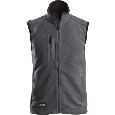 Afbeelding van Snickers 8024 AllroundWork, POLARTEC Fleece Bodywarmer Staal Grijs/Zwart