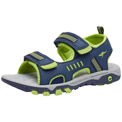 Afbeelding van KangaROOS K Logan, uniseks kindersneakers, Groen/Blauw