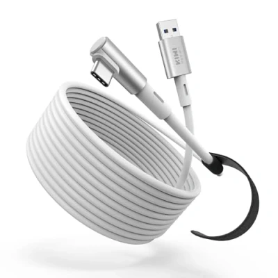 Image de KIWI design 5M câble Link Compatible avec Quest 3, 2/Pro/Pico 4 PC Steam VR Accessoires, de Liaison USB 3.0 Super Rapide 5Gbps