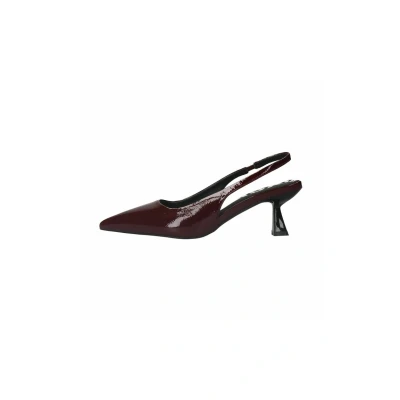 Afbeelding van Sacha Dames Bordeaux lak slingback pumps Maat 36