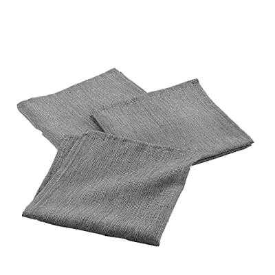 Afbeelding van Livetti Servetten Katoen 3 STK Napkins 40x40 cm Grijs Zilver