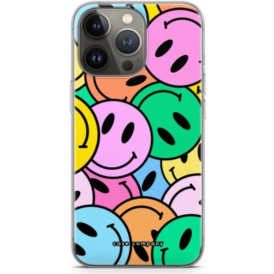 Afbeelding van Case Company® hoesje geschikt voor iPhone 13 Pro Smiley N1 Soft Cover Telefoonhoesje Bescherming aan alle Kanten en Schermrand