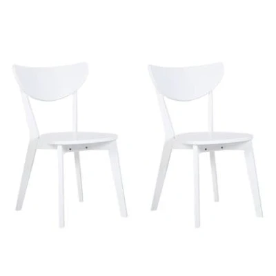 Afbeelding van Beliani ROXBY Eetkamerstoel Wit MDF