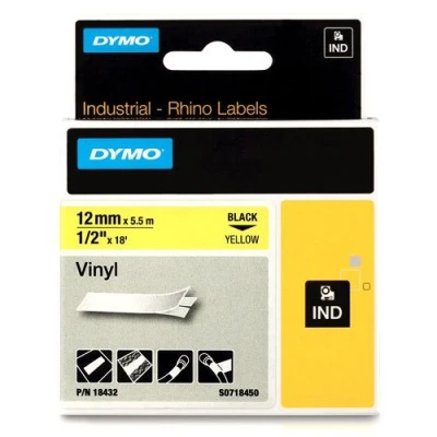 Image de Rubanétiquette Industrielle Rhino Vinyle Auto adhésive Dymo