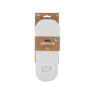 Afbeelding van Bio Cotton Sneaker Sokken White 4 pack 000 35 38 Wit