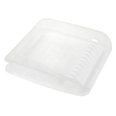 Afbeelding van Afdruiprek+plateau 39x39x8 Pierre Transparant Keeeper 10586