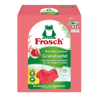 Afbeelding van Frosch Granatapfel kleurwasmiddel poeder (22 wasbeurten), tegen de meest hardnekkige vlekken, kleurbescherming, 1,45 kg, kg