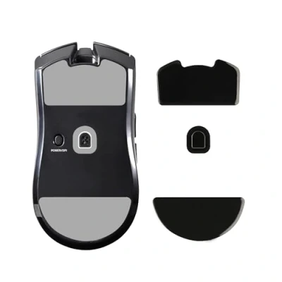 Afbeelding van kwmobile Muispad compatibel met Razer Viper V3 Pro Zelfklevende vervangende muisvoet van zacht rubber zwart