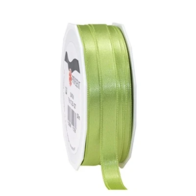 Afbeelding van C.E. Pattberg Cadeaulint, satijnlint, pistache groen, 22 meter voor geschenkverpakking, 1 cm breed, decoratief lint decoratie en knutselen, geschenken, elke gelegenheid