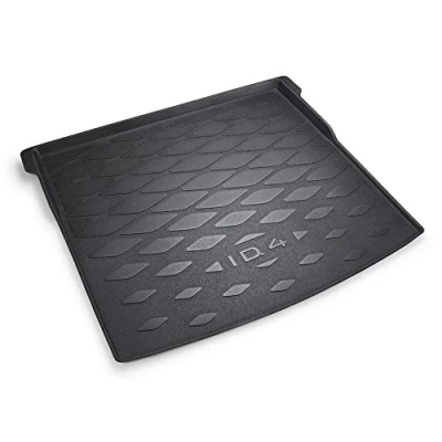Afbeelding van Volkswagen 11A061160A Kofferbakmat met ID.4 opschrift voor variabele laadvloer (bovenpositie) PR code 3GN, zwart