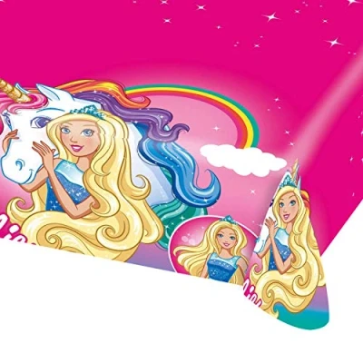 Afbeelding van Tafelkleed Barbie &amp; Eenhoorn