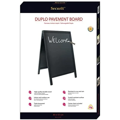 Afbeelding van Stoepbord Basic 6kg, 85x55cm Zwart, Securit