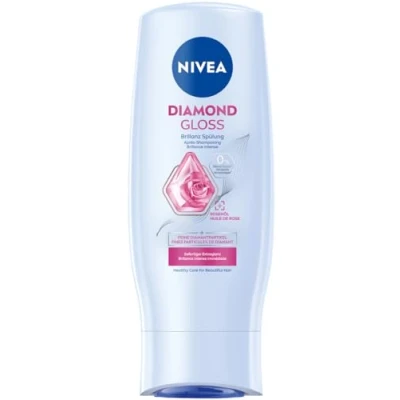 Afbeelding van NIVEA Diamond Gloss Brillanz Voedende conditioner met diamantdeeltjes en rozenolie voor een stralende glans (200 ml)