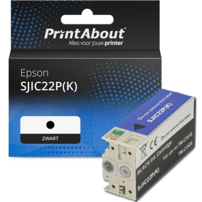 Afbeelding van Huismerk Epson SJIC22P(K) Inktcartridge Zwart