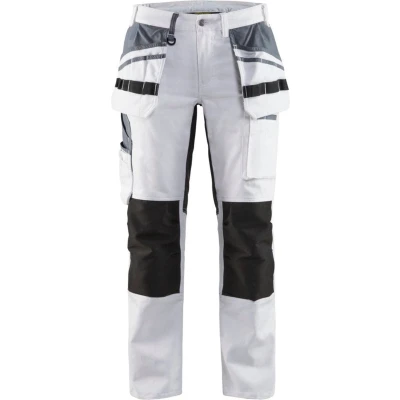 Afbeelding van Blaklader Dames Schildersbroek met stretch 7910 1000 Wit/zwart D19