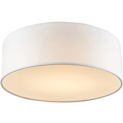 Afbeelding van QAZQA Plafondlamp wit 30 cm incl. LED Drum